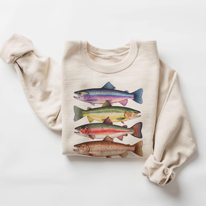 Abstract Colorful Trout In A Row T-Shirt / Hoodie / Sweatshirt