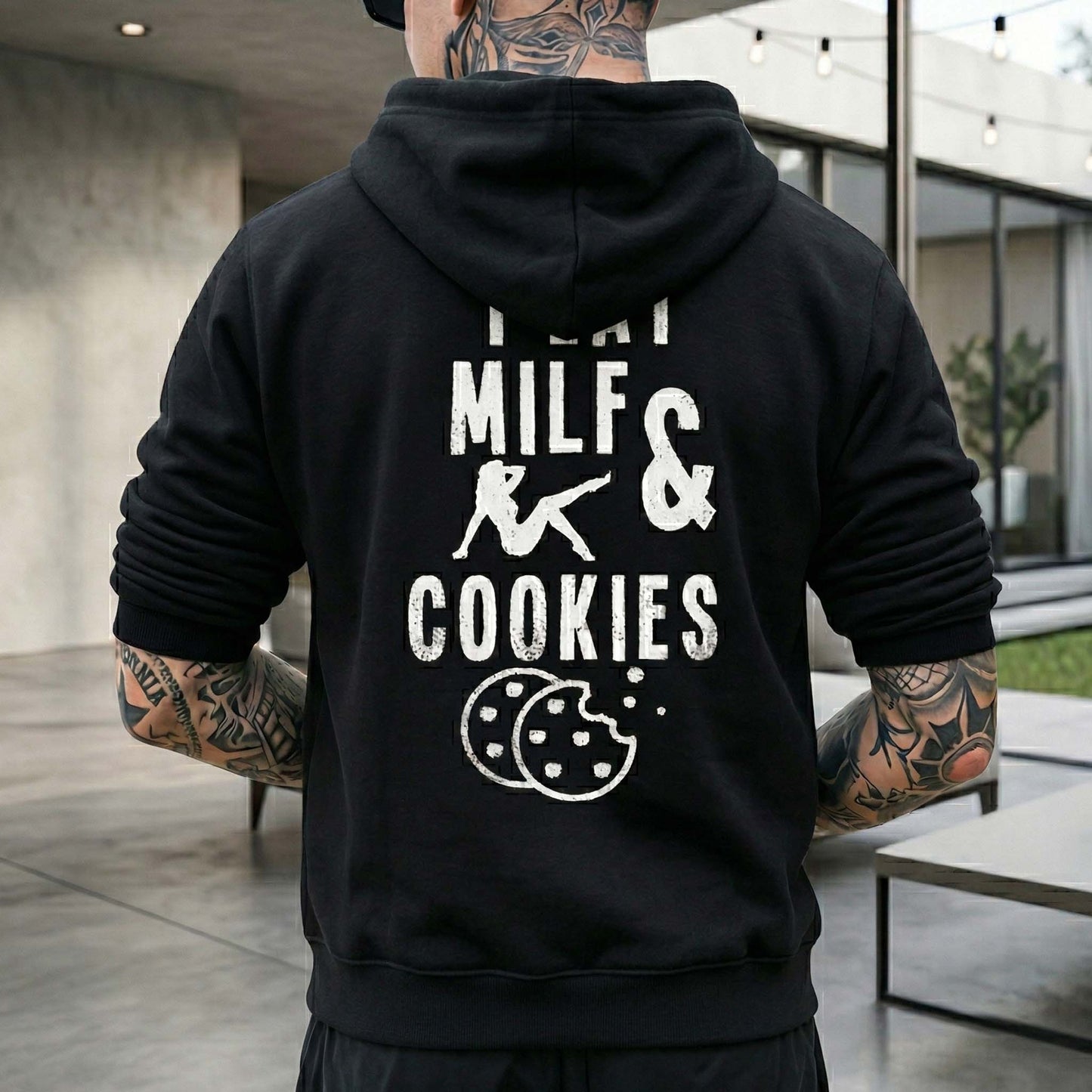 I Eat Milf & Cookies Funny Graphic T-Shirt/Sweatshirt/Hoodie