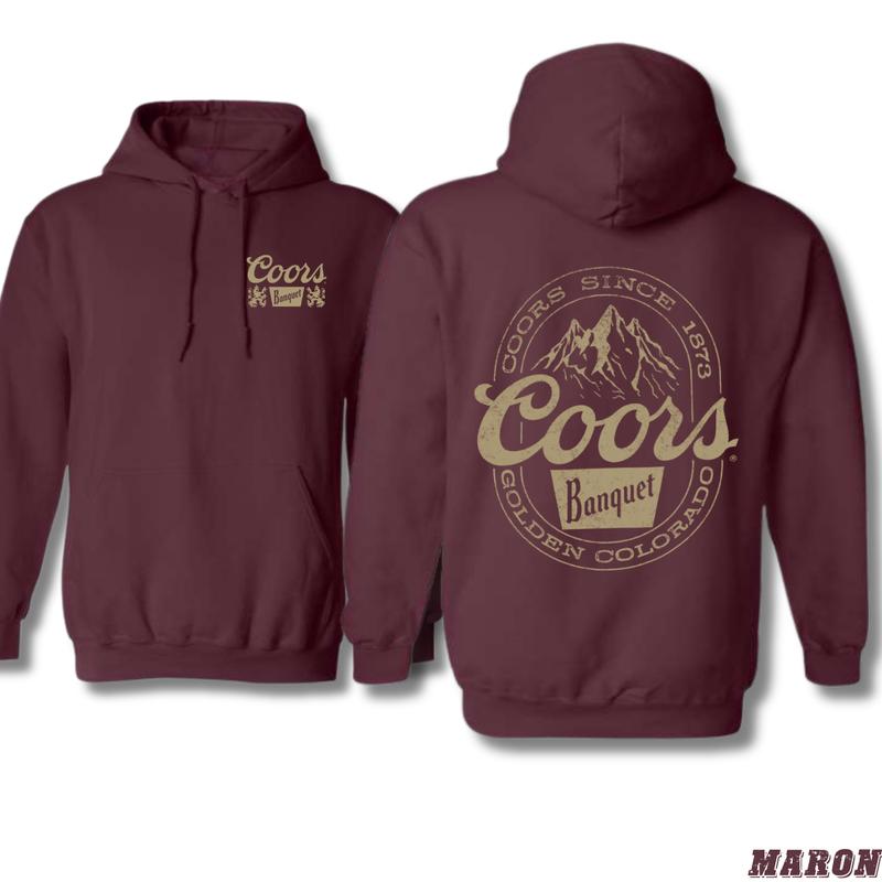 Coors Banquet-Classic and Rugged Design Featuring Retro Coors Logo Sweatshirt