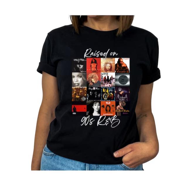 Raised On 90s R&B Album Cover T-Shirt/Sweatshirt/Hoodie