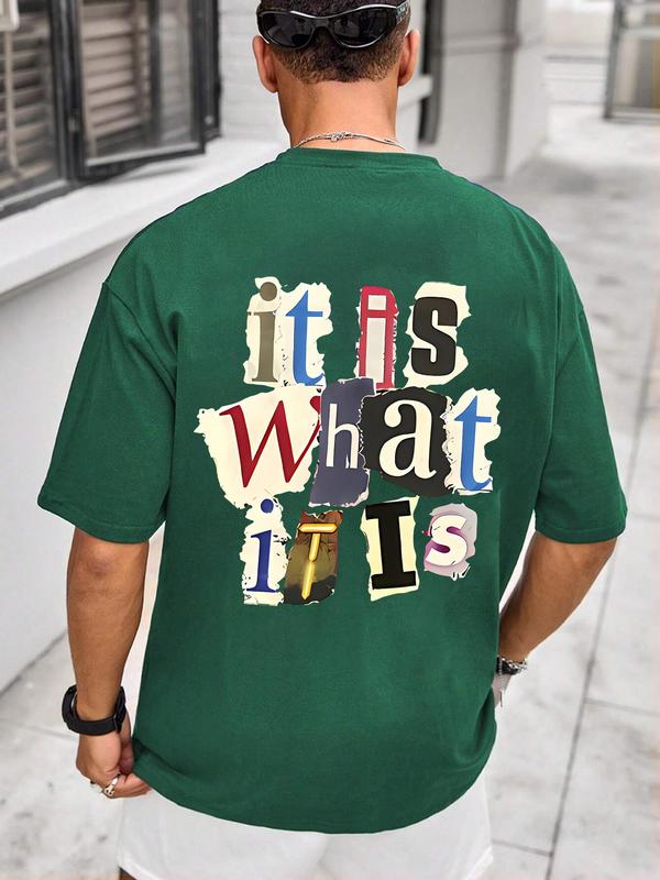 Men's Letter Print Round Neck T-Shirt / Hoodie / Sweatshirt