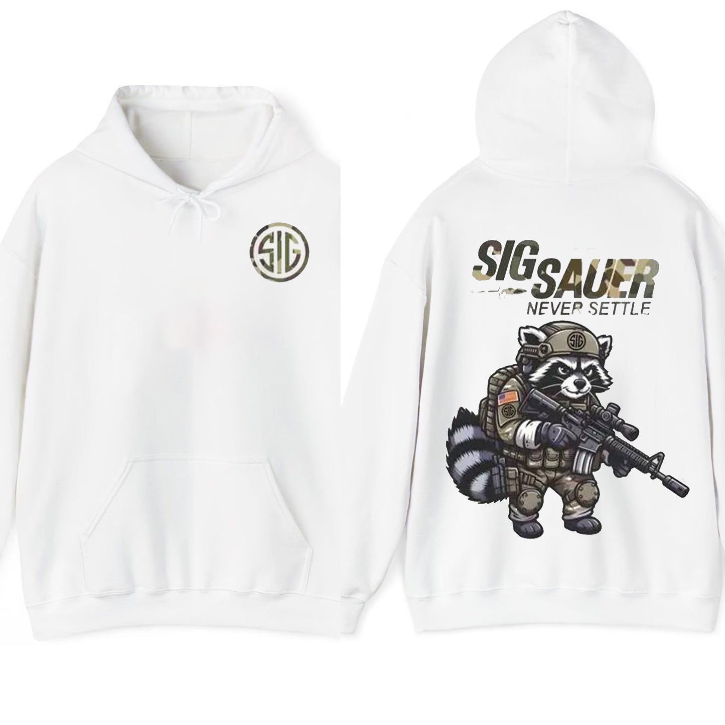 Sig Sauer Raccoon Camo 2 Sides T-Shirt/Sweatshirt/Hoodie