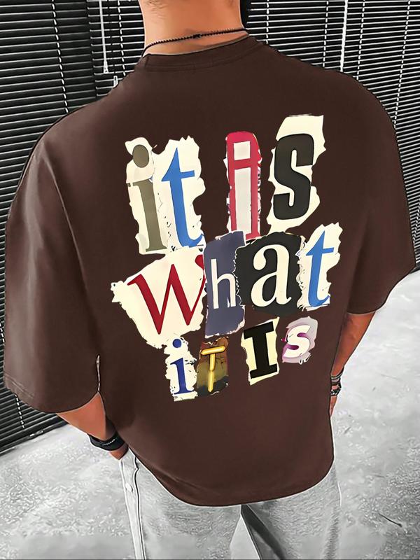 Men's Letter Print Round Neck T-Shirt / Hoodie / Sweatshirt