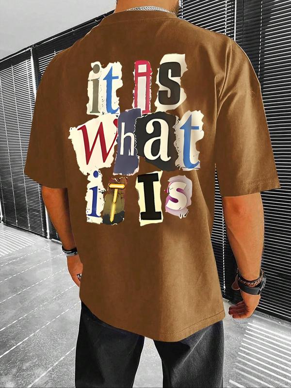 Men's Letter Print Round Neck T-Shirt / Hoodie / Sweatshirt