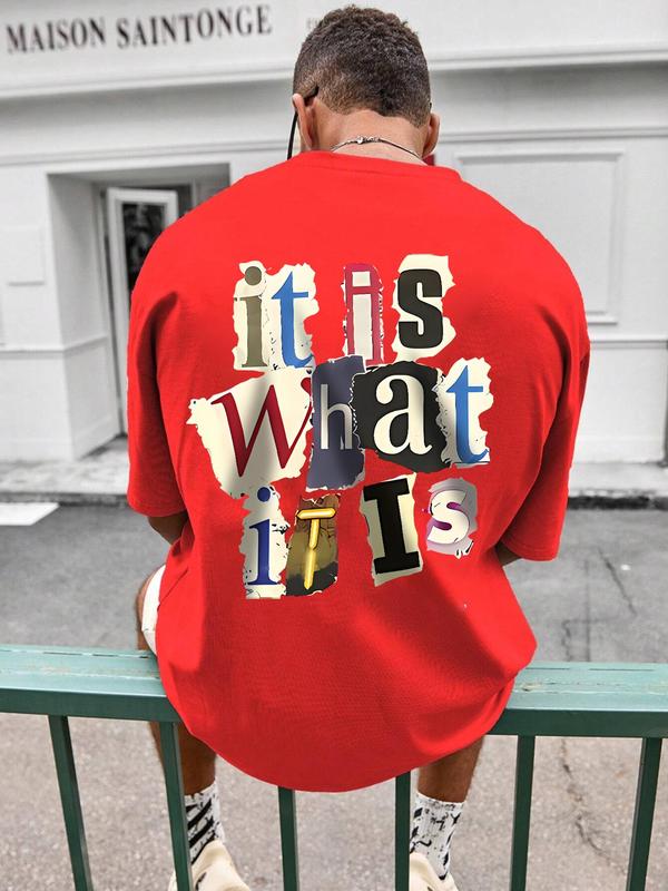 Men's Letter Print Round Neck T-Shirt / Hoodie / Sweatshirt