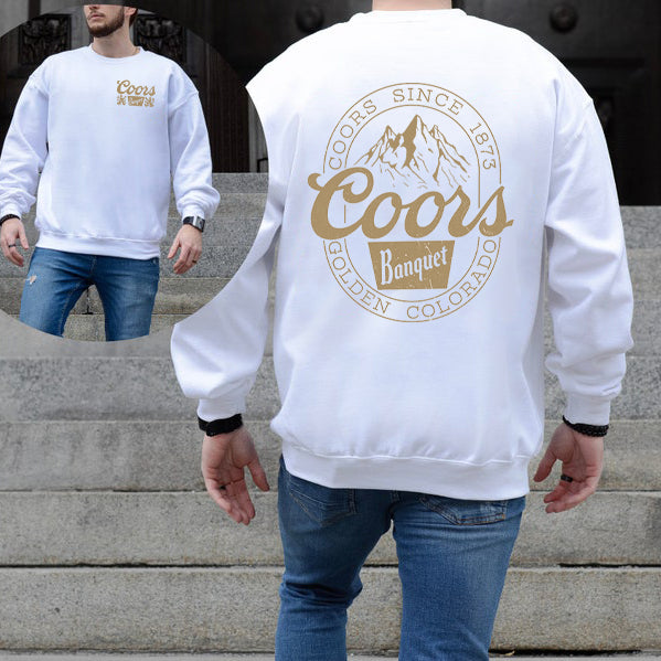 Coors Banquet-Classic and Rugged Design Featuring Retro Coors Logo Sweatshirt