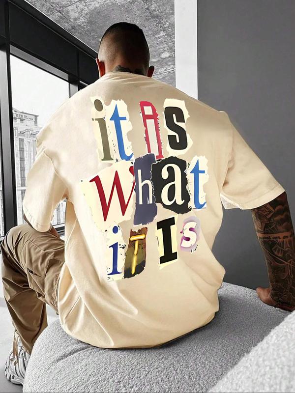 Men's Letter Print Round Neck T-Shirt / Hoodie / Sweatshirt
