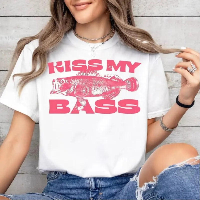 Kiss My Bass Vintage Style Fishing T-Shirt/Sweatshirt/Hoodie