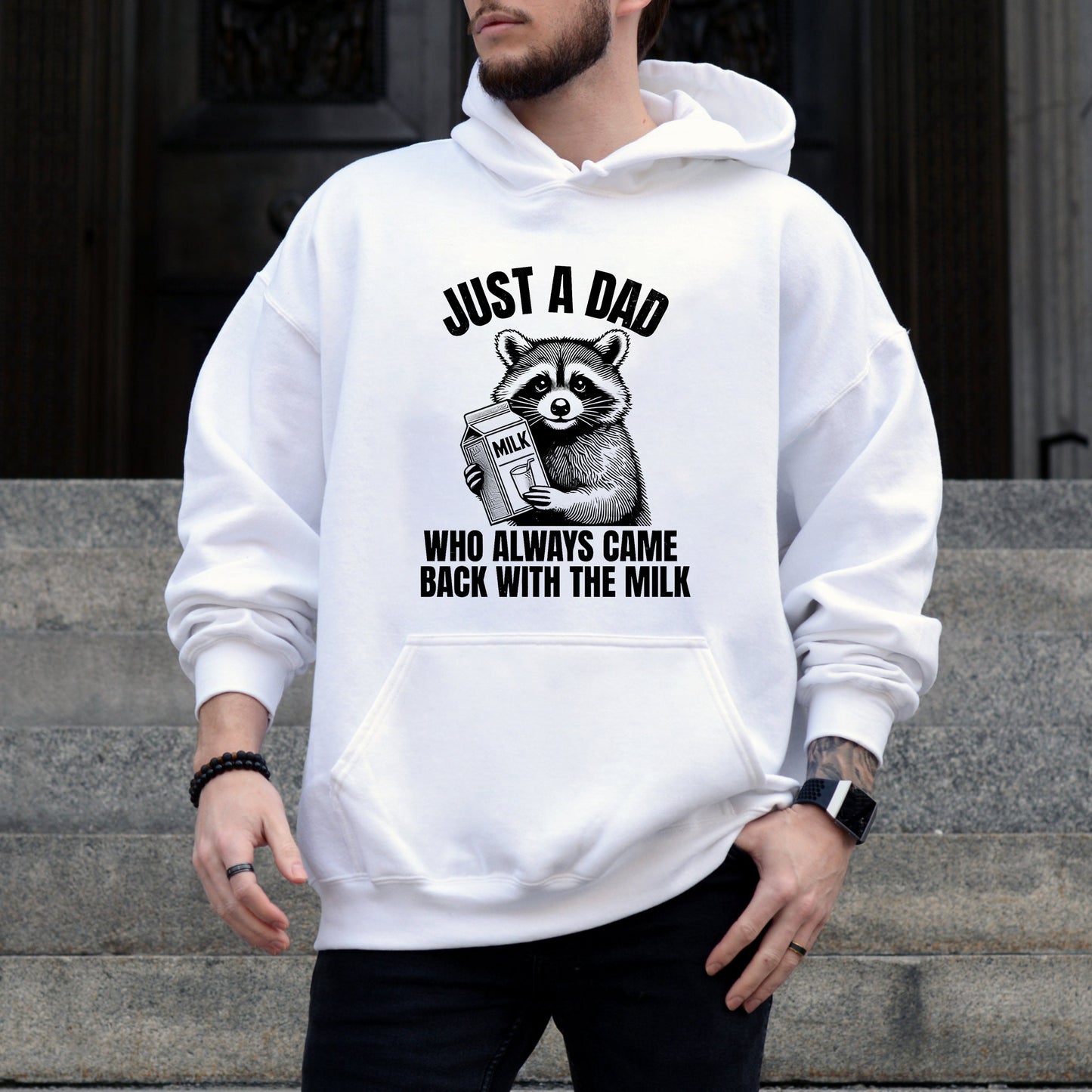 Just A Dad Who Came Back With The Milk Father's Day Raccoon T-Shirt / Sweatshirt