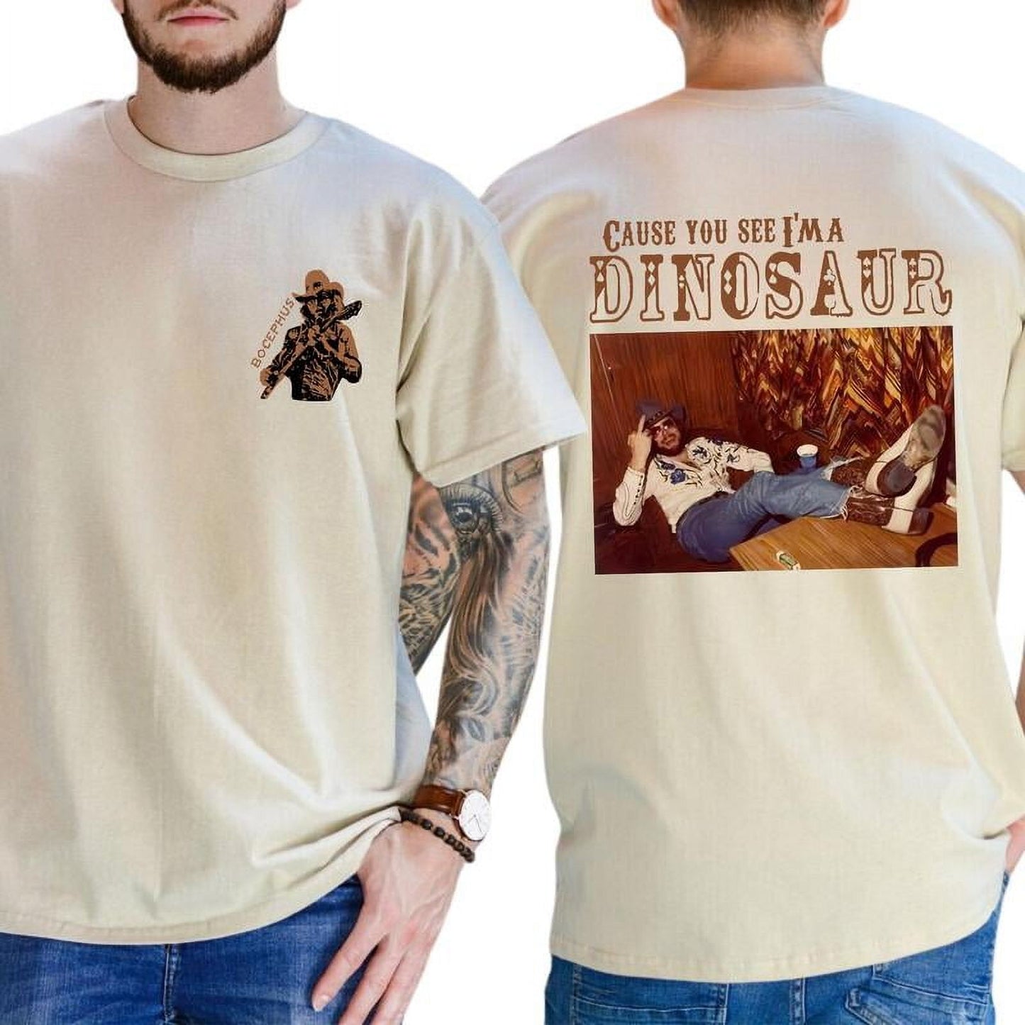 Dinosaur Hank Williams Jr. Bocephus Western Shirt