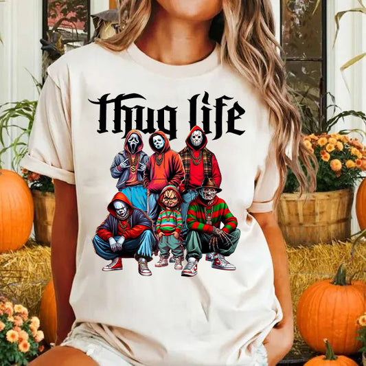 Thug Life Vintage Halloween Spooky Graphic T-Shirt/Sweatshirt/Hoodie