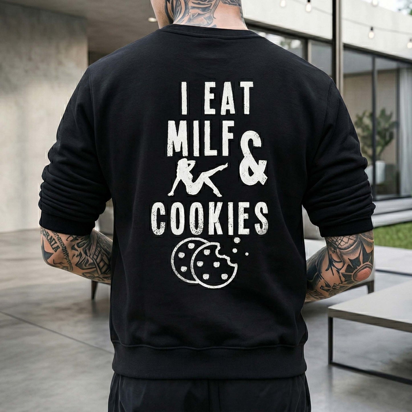 I Eat Milf & Cookies Funny Graphic T-Shirt/Sweatshirt/Hoodie