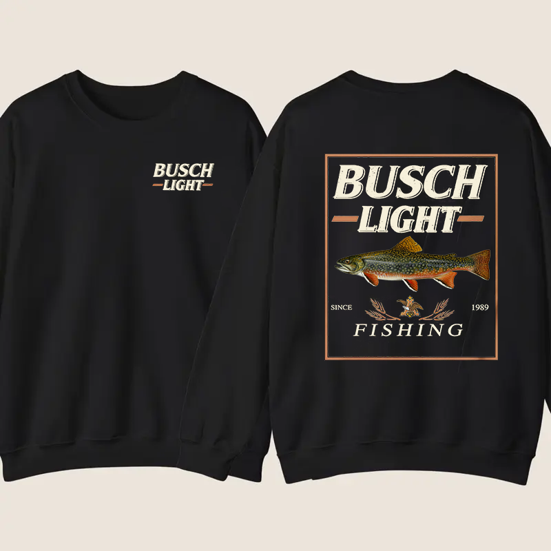 Busch Light Fishing Featuring Classic Salmongraphic T-Shirt/Sweatshirt/Hoodie