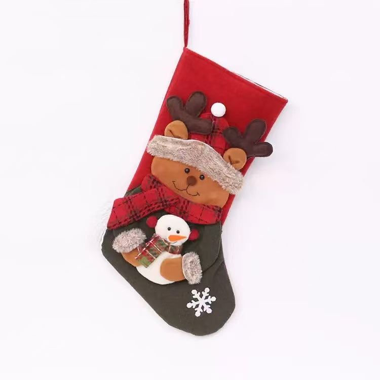 ✨ Custom Christmas Stocking – Add Name for Santa, Snowman, or Reindeer Design🎁