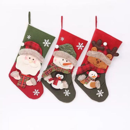✨ Custom Christmas Stocking – Add Name for Santa, Snowman, or Reindeer Design🎁