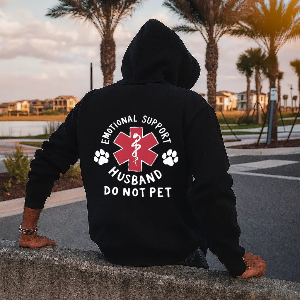 Emotional Support Husband Do Not Pet Medical Symbol T-Shirt/Sweatshirt/Hoodie