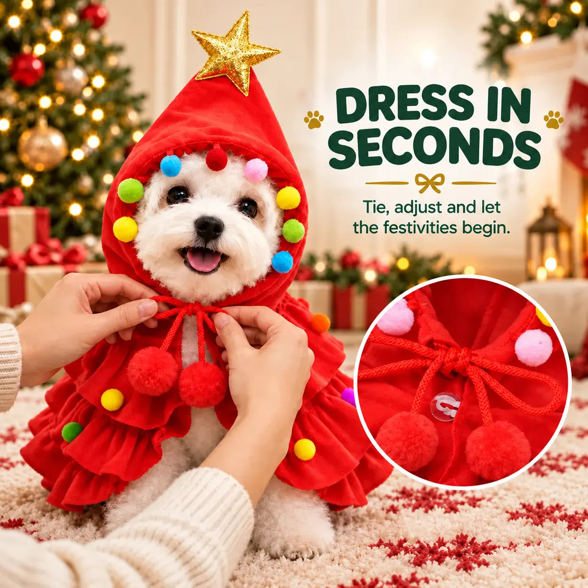 🎄 Christmas Tree Pet Costume