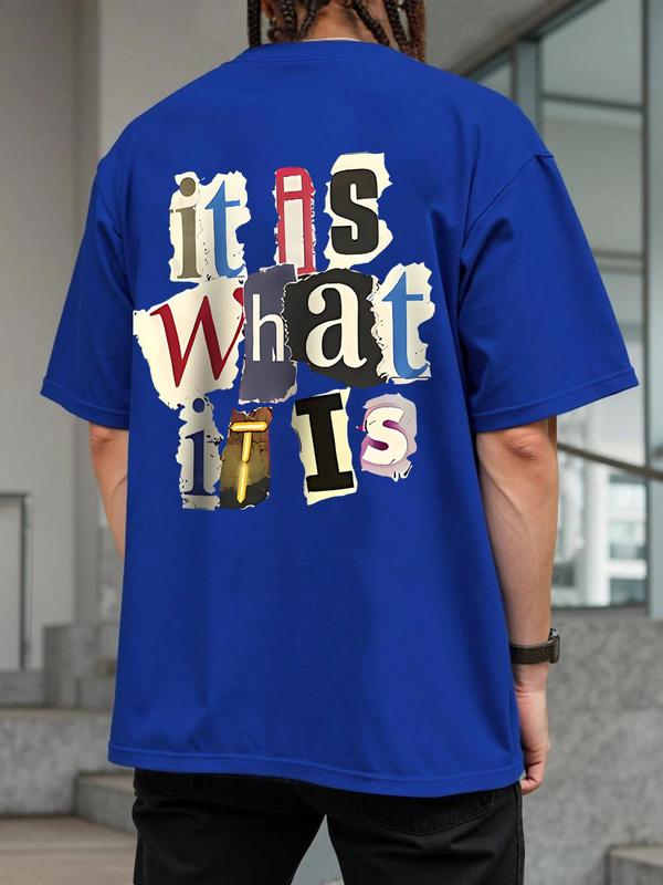Men's Letter Print Round Neck T-Shirt / Hoodie / Sweatshirt