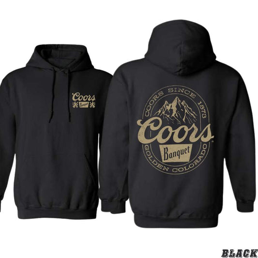 Coors Banquet-Classic and Rugged Design Featuring Retro Coors Logo Sweatshirt