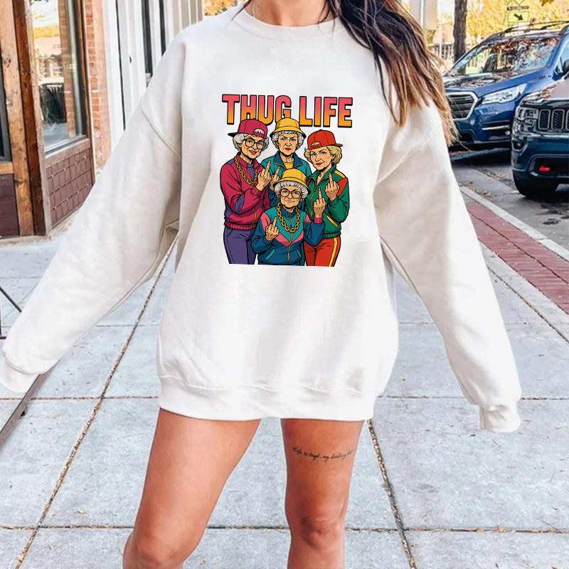 Golden Granny Thug Life Middle Finger T-Shirt/Sweatshirt/Hoodie