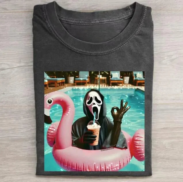 Vintage Halloween Ghost Face Ok Graphic T-Shirt/Sweatshirt/Hoodie