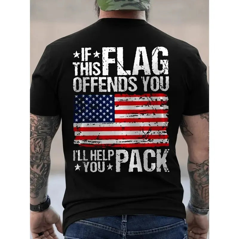 American Flag Statement Patriotic Bold Message T-Shirt/Sweatshirt/Hoodie