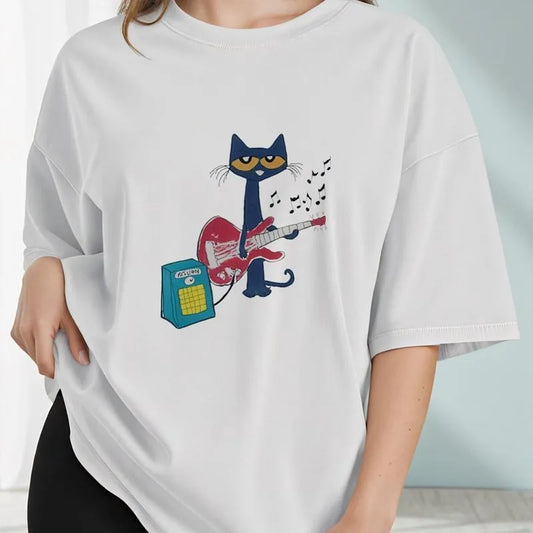 Cat Is Playing Guitar Graphic T-Shirt/Sweatshirt/Hoodie