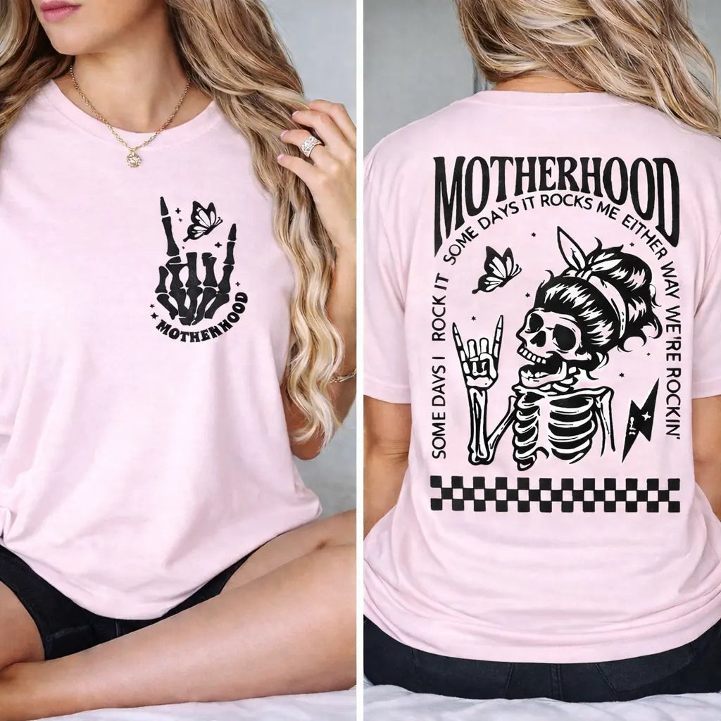 Motherhood Sometimes I Rock It Sometimes It Rocks Me Humor T-Shirt / Sweatshirt / Hoodie